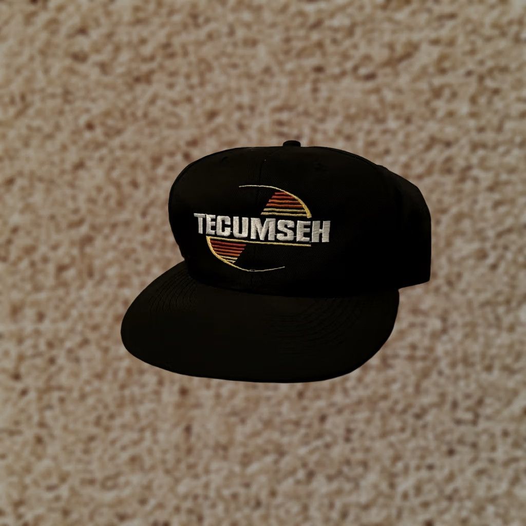 Vintage VINTAGE Tecumseh Motorsports Racing Karting Engines Black Snapback Hat Cap / Otto Men One Size Black Baseball Cap Cap Mens Size ONE SIZE - 1 Thumbnail