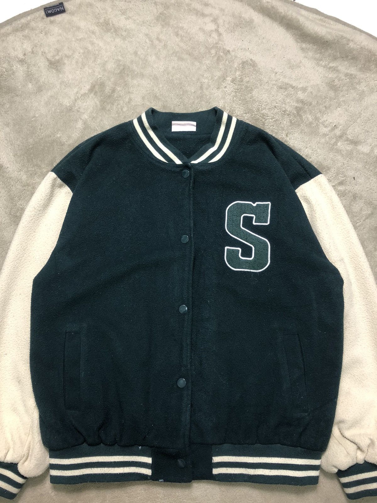 Japanese Brand × Vintage Vintage Sugar Sugar S Patchwork Varsity Jacket Size US S / EU 44-46 / 1 - 3 Thumbnail