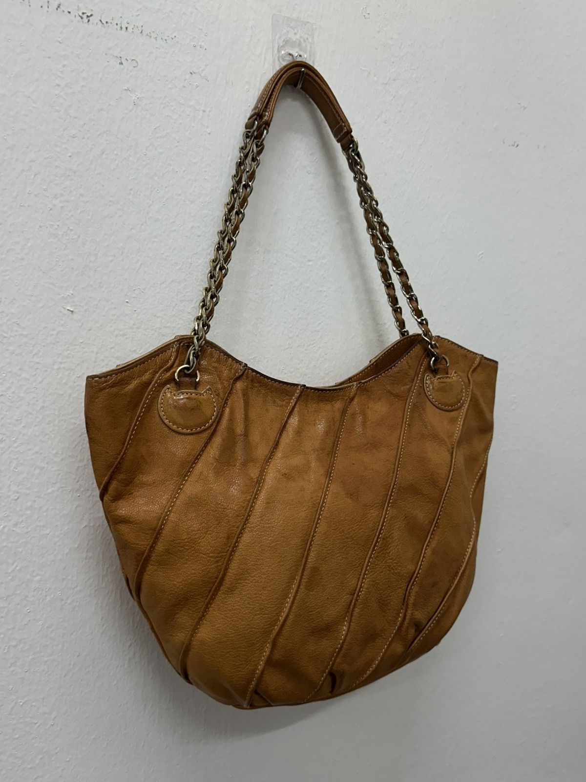 Issey Miyake 1990s Tsumori Chisato Brown Leather Shoulder Bag Size ONE SIZE - 10 Thumbnail