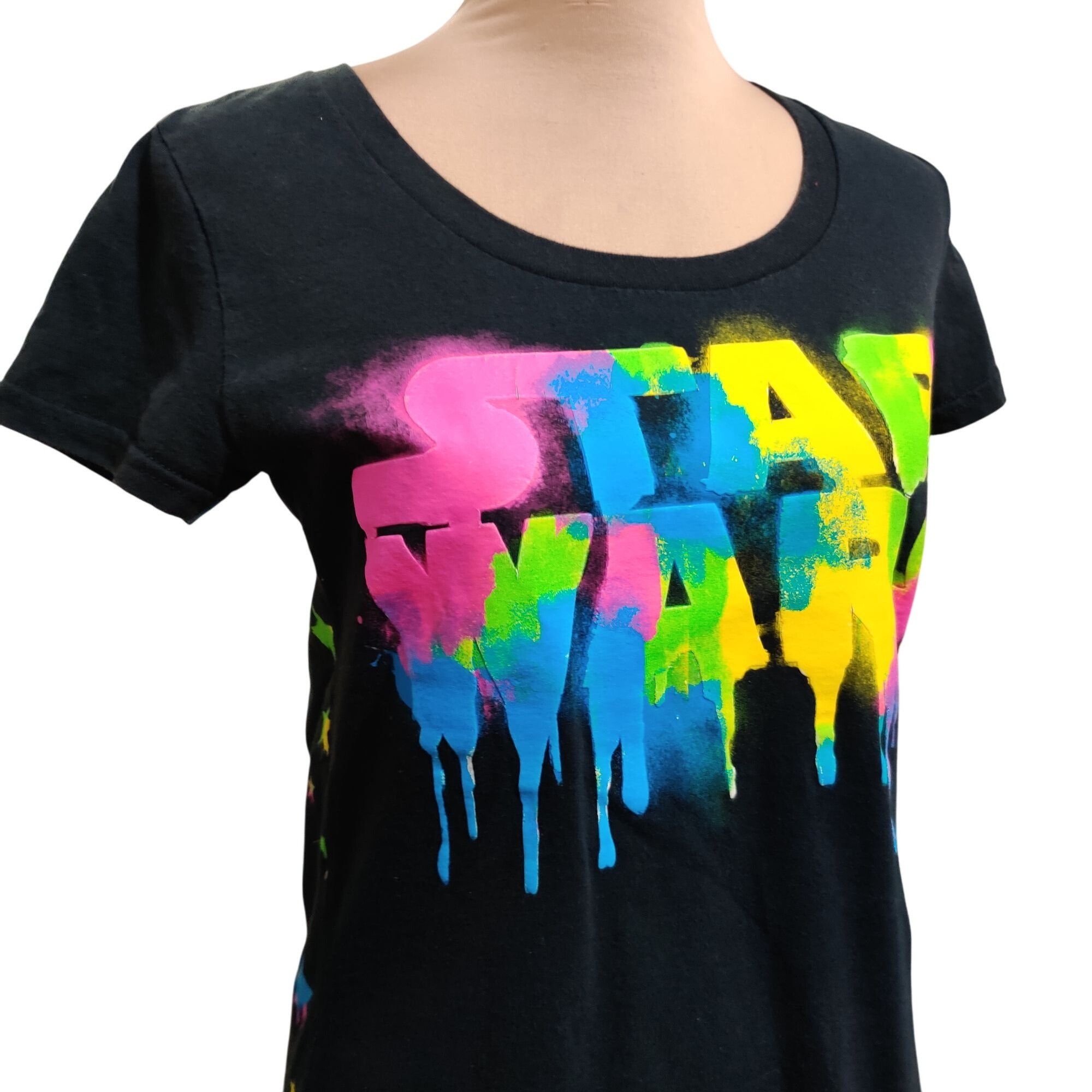 Other Star Wars M Black Graphic Tee Neon Drip Graffiti Paint Stree Size M / US 6-8 / IT 42-44 - 2 Thumbnail