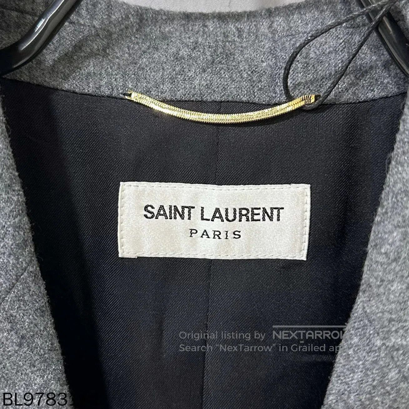 Saint Laurent Paris Saint Laurent Gray Peak Lapel Blazer. Size XS / US 0-2 / IT 36-38 - 2 Thumbnail