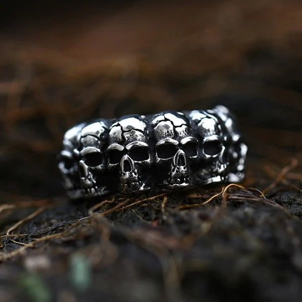 Jewelry Stainless Steel Skulls Ring (US size 6-13) Size ONE SIZE - 2 Thumbnail