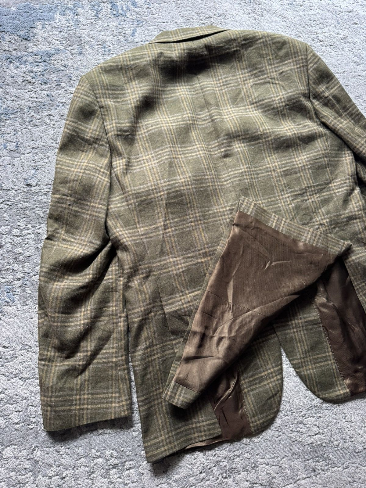 Barbour Barbour Linen/Silk Plaid Jacket Size 50 Size 50R - 9 Thumbnail