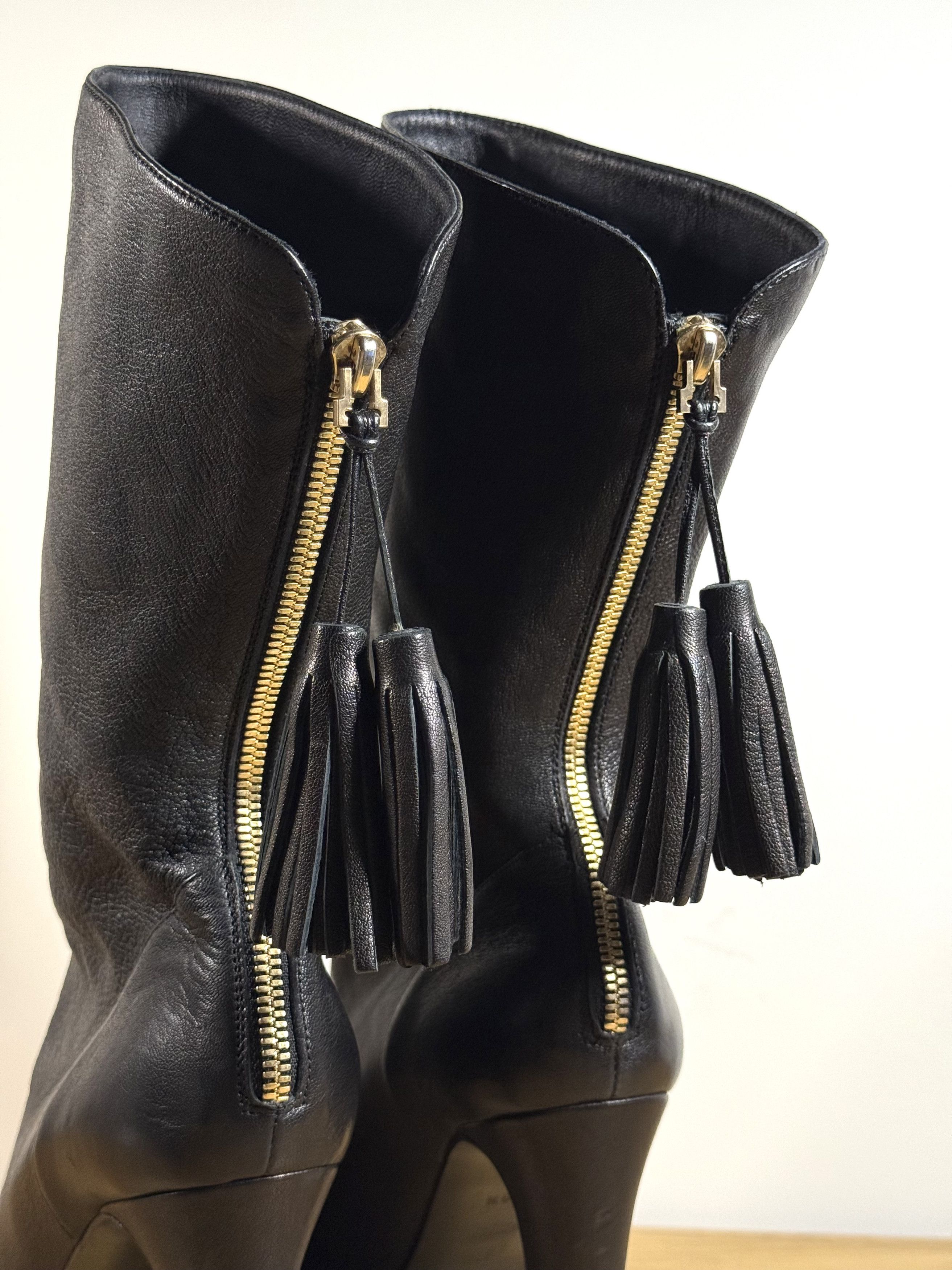 Yves Saint Laurent Yves Saint Laurent Passy 90 Ranch Heeled Zip Boots 39.5 Size US 9.5 / IT 39.5 - 7 Thumbnail