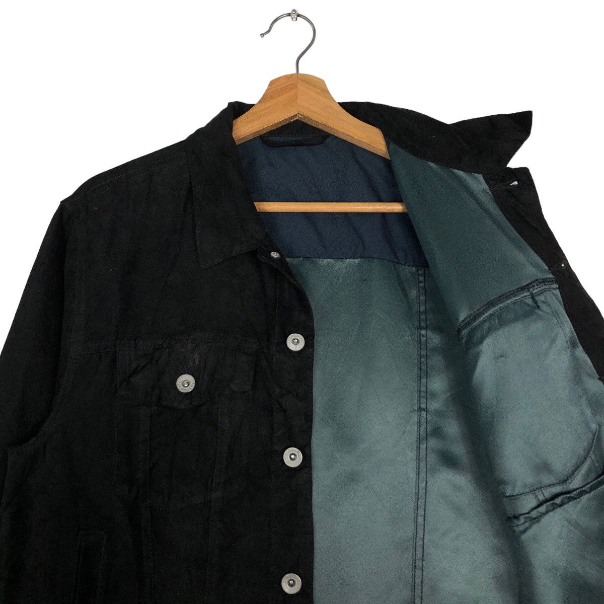 Issey Miyake 🔥90’s Vintage Leather Jacket Chore Work GU Japan Made Size US L / EU 52-54 / 3 - 10 Thumbnail