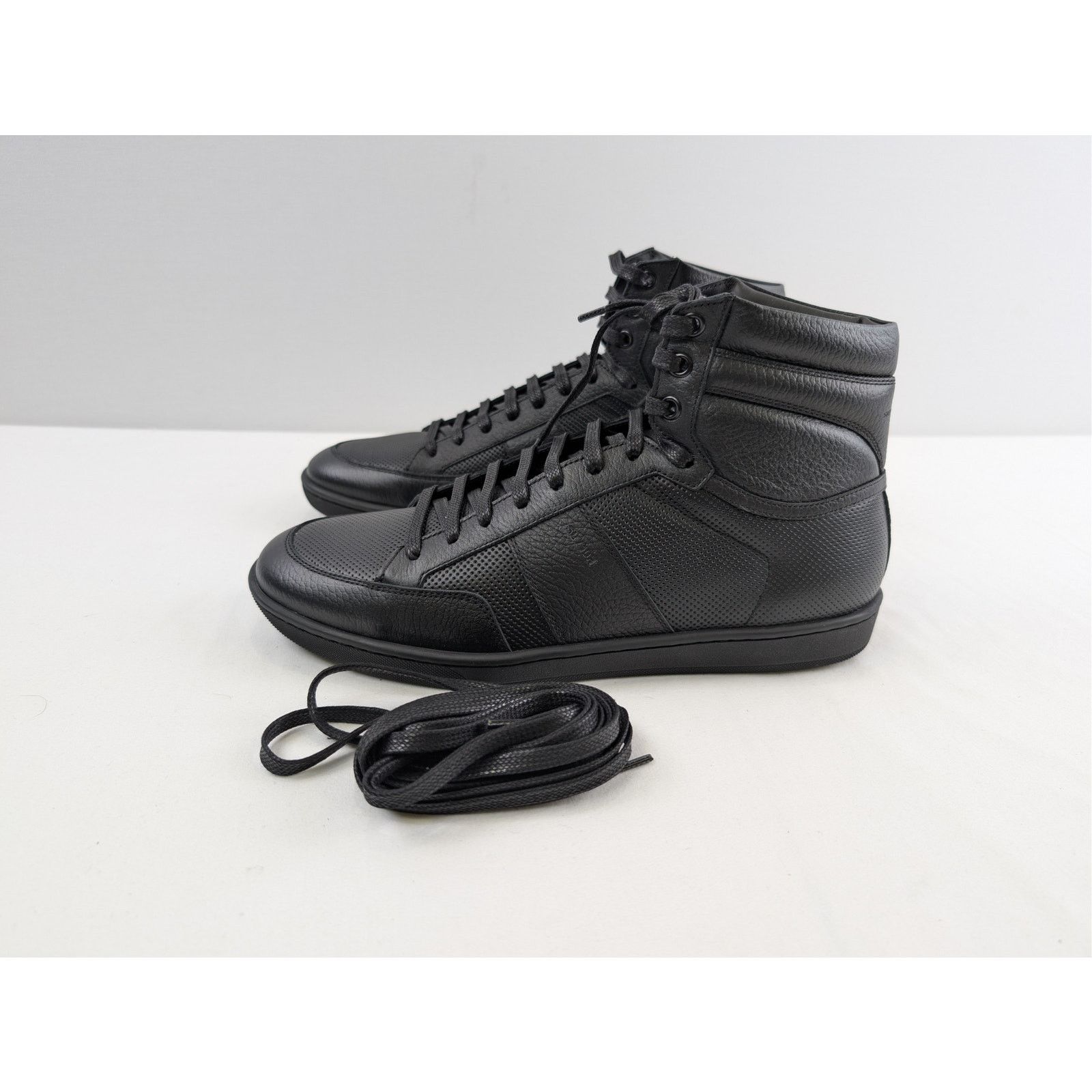 Saint Laurent Paris o1rshd1 SL10H High Top Sneakers in Black Size US 9 / EU 42 - 7 Thumbnail