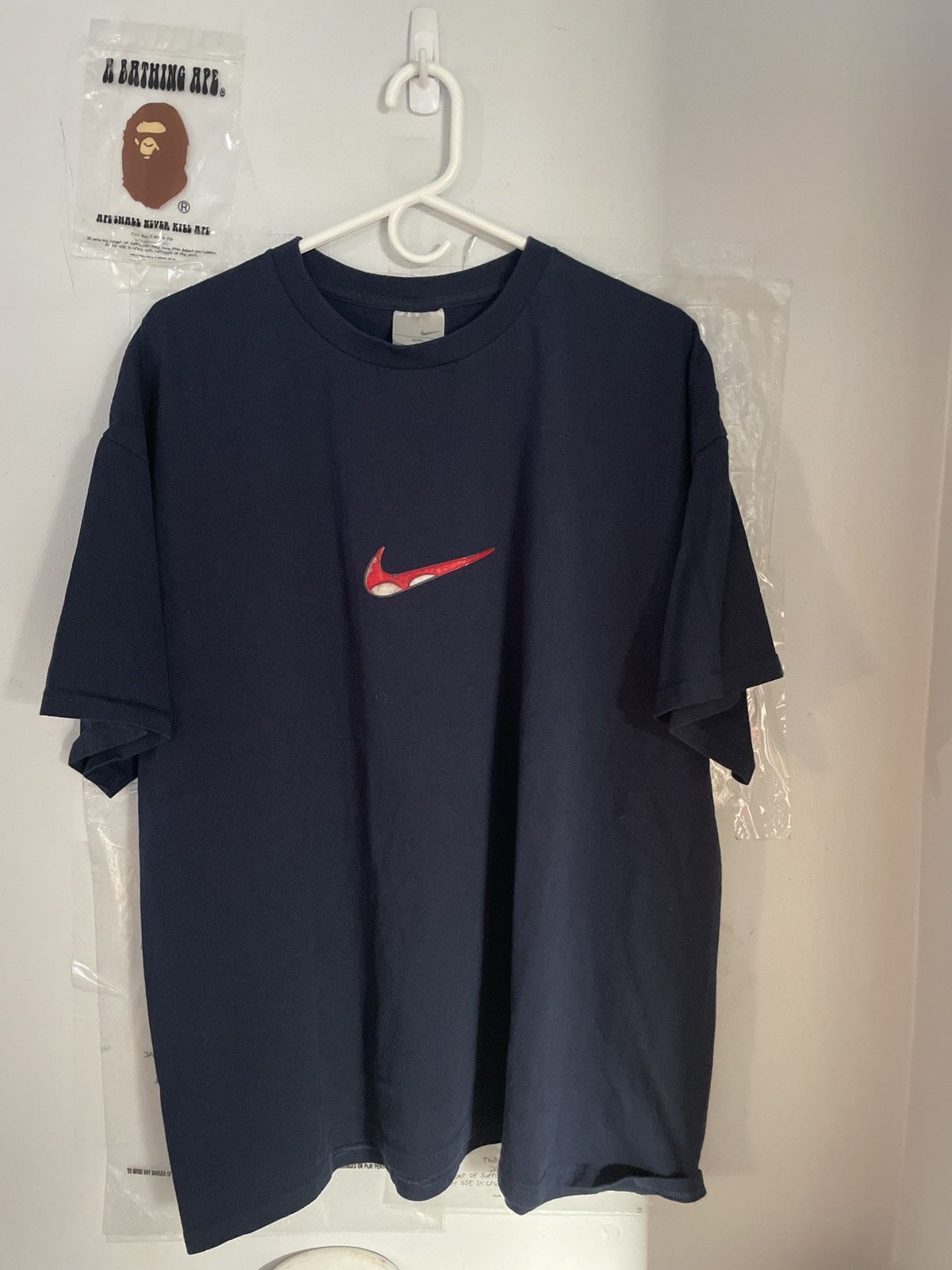 nike shoe with blood