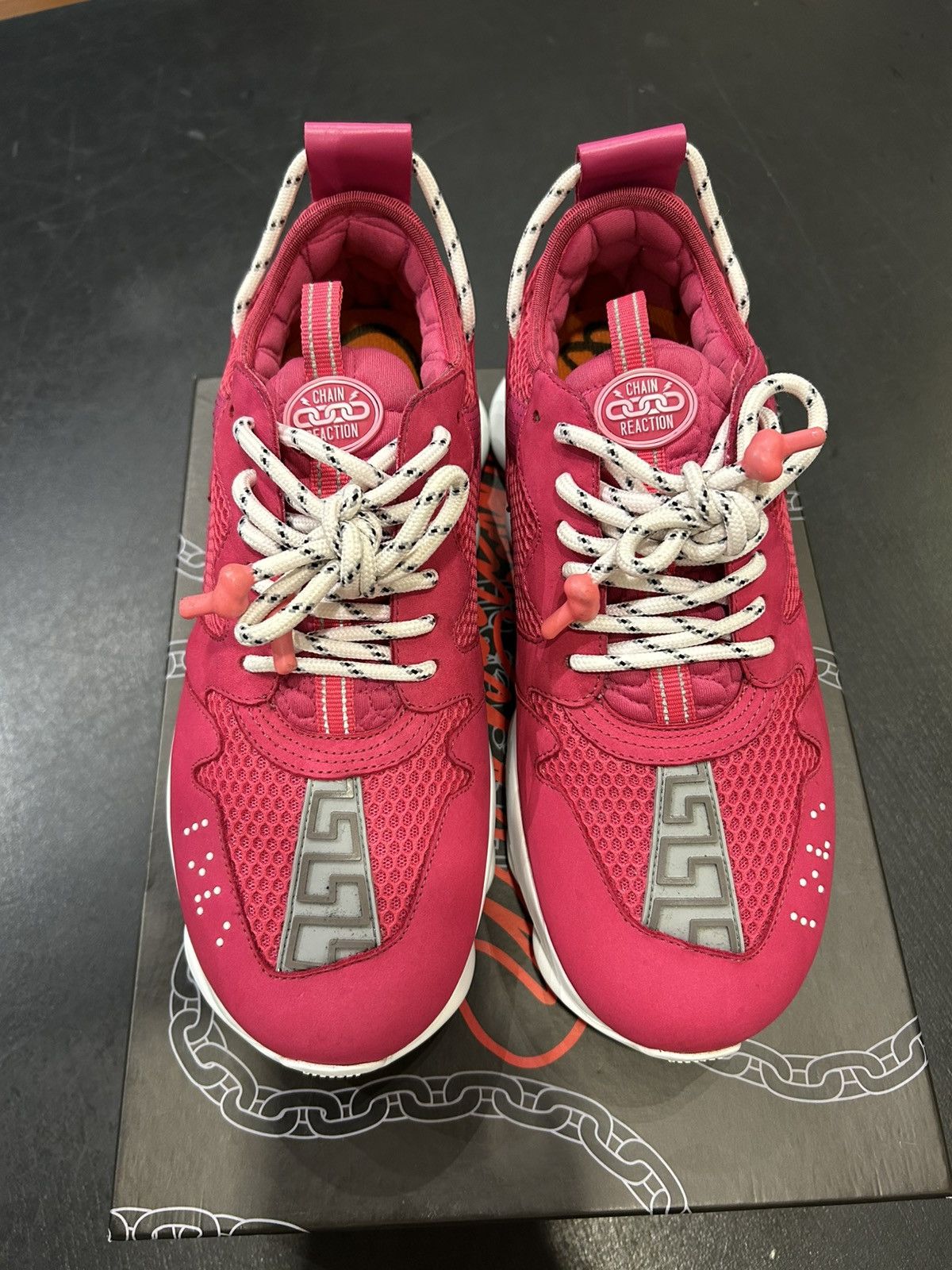 Versace Versace Chain Reaction Sneaker - Pink Suede Size US 11 / EU 44 - 4 Thumbnail