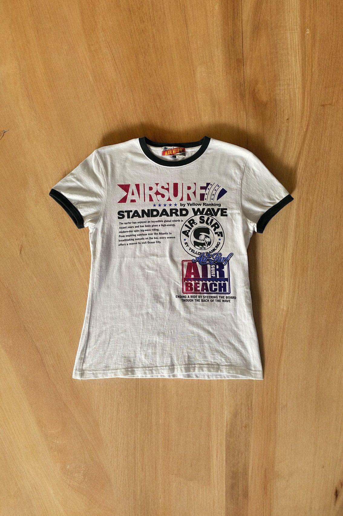 Japanese Brand Vintage Japanese Brand Air Surf Style Ringer T-Shirt Size US S / EU 44-46 / 1 - 1 Thumbnail