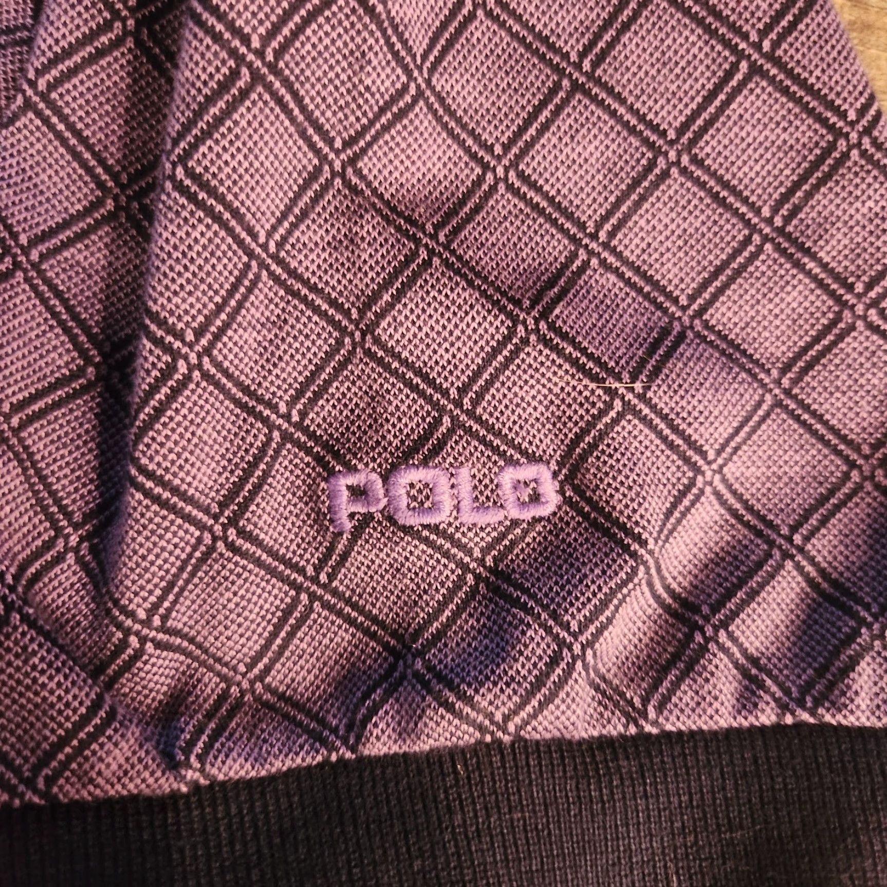 Polo Ralph Lauren Polo Ralph Lauren Polo Shirt Mens XL Purple Cotton Short Sleeve Collared Logo Classic Geometric Y2K Size US XL / EU 56 / 4 - 4 Thumbnail