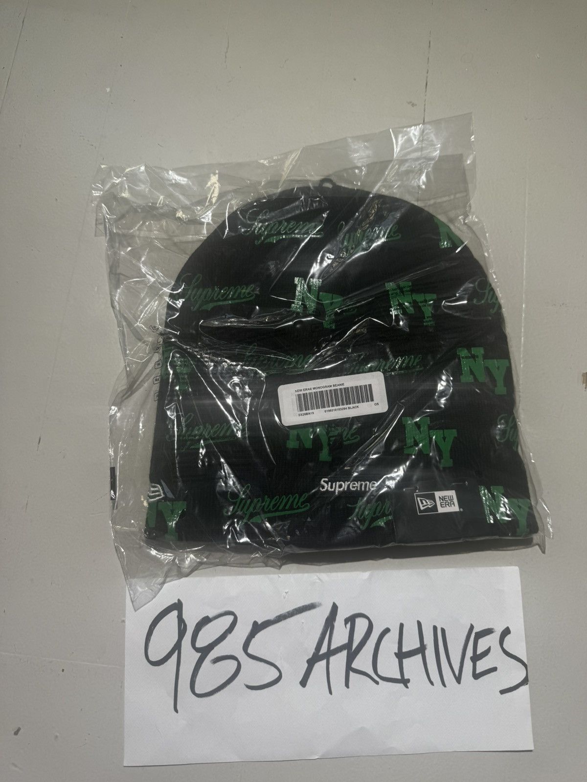 Supreme Supreme x New Era® Monogram Beanie Size ONE SIZE - 6 Thumbnail