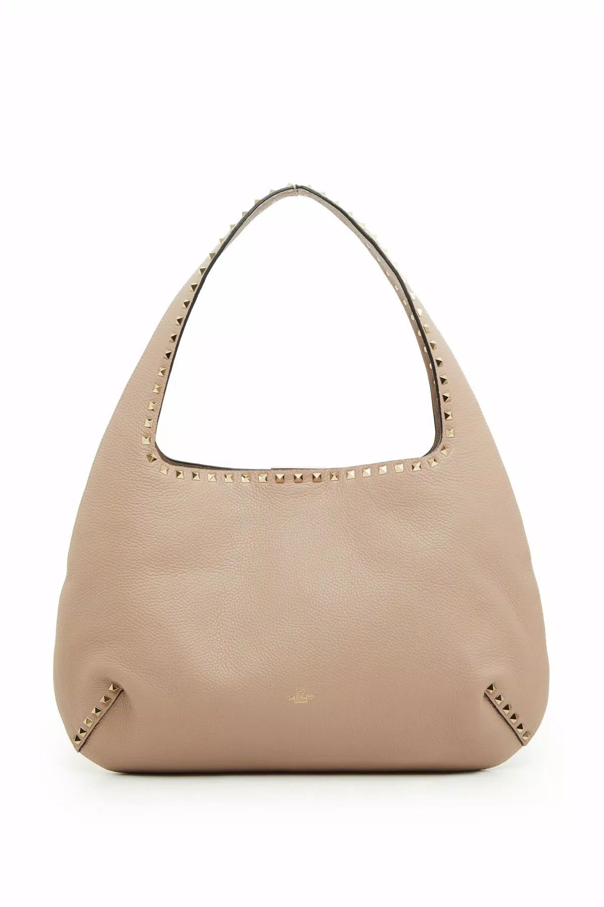 Valentino o1s1wg110426 Size: OS / Rockstud Spike Small Hobo Bag Beige Size ONE SIZE - 3 Thumbnail