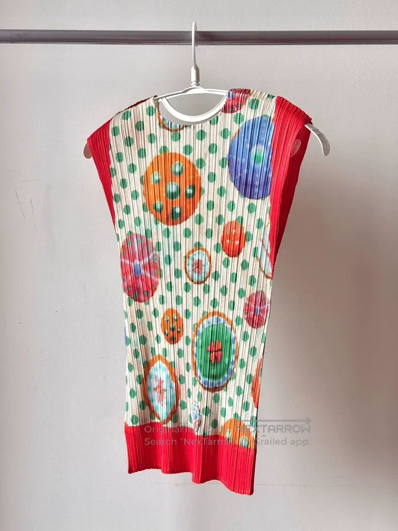 Issey Miyake Issey Miyake Color-block Polka Dot Cookie Donut Vest Top Size M / US 6-8 / IT 42-44 - 1 Thumbnail
