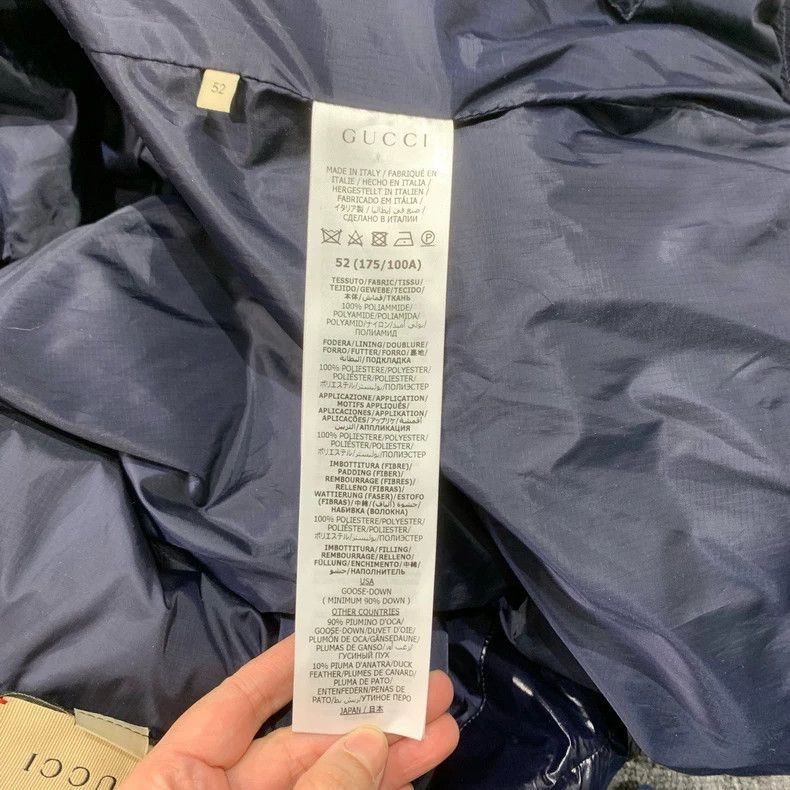 Gucci Gucci Dark blue glossy double G-sleeved down jacket 2501-Ne Size US L / EU 52-54 / 3 - 7 Thumbnail