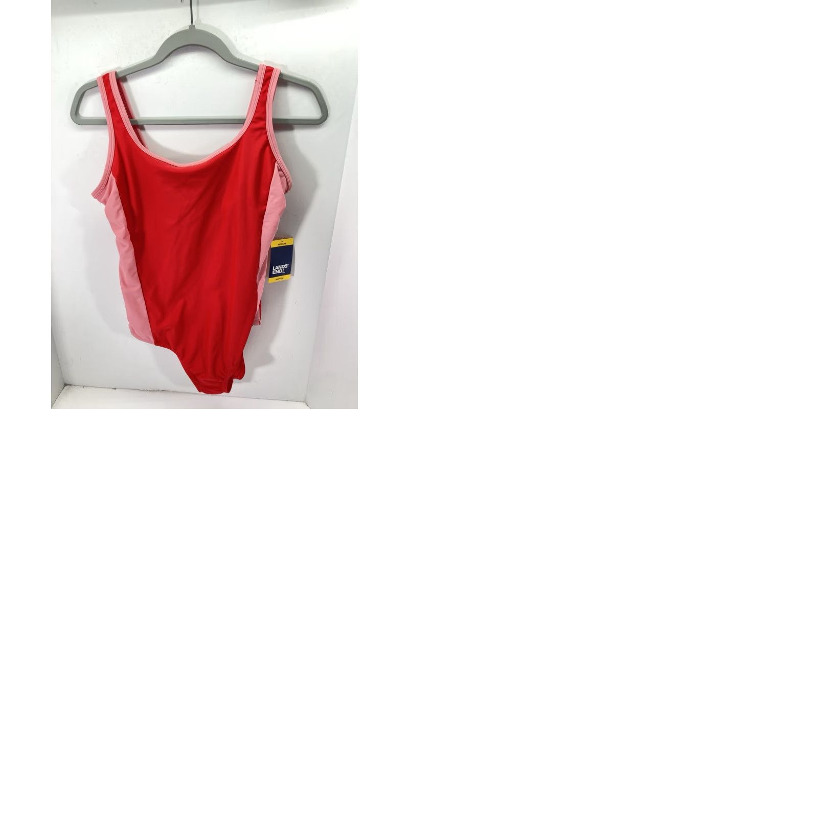 Lands' End Lands' End One Piece Swim Suit Bathing Suit Women M Red Pink Stripe NWT Size M / US 6-8 / IT 42-44 - 9 Thumbnail