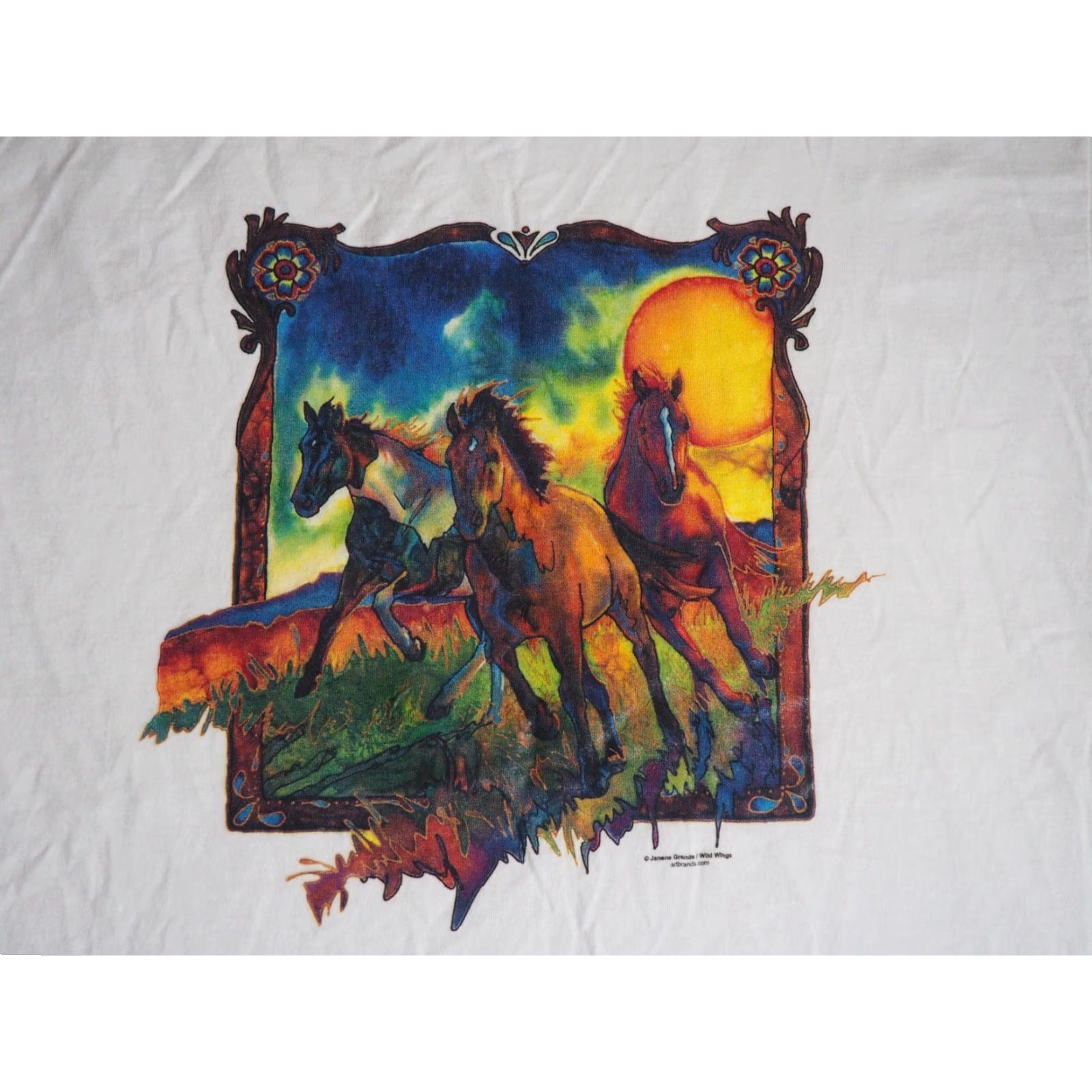Vintage VTG Y2K Spirit Wild Horses Animal Southwest Art White Tee Shirt L EUC Unbranded Unisex Cotton T-Shirt Sportswear/Beach Mens Womens Boys Girls Size US L / EU 52-54 / 3 - 3 Thumbnail