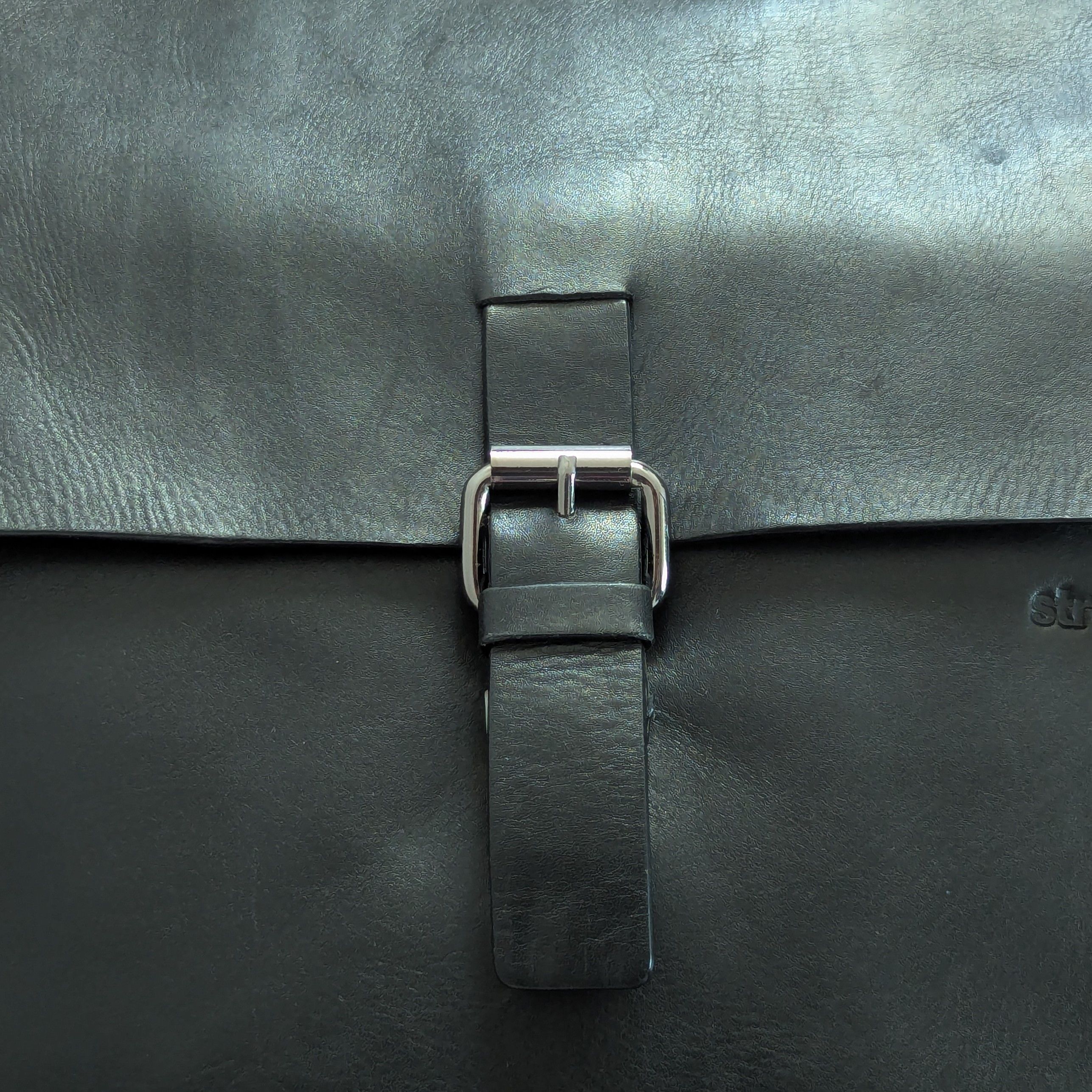 Leather × Strellson Strellson Leather Men's Back Pack Black Rukzak Luxury Brand Size ONE SIZE - 21 Thumbnail
