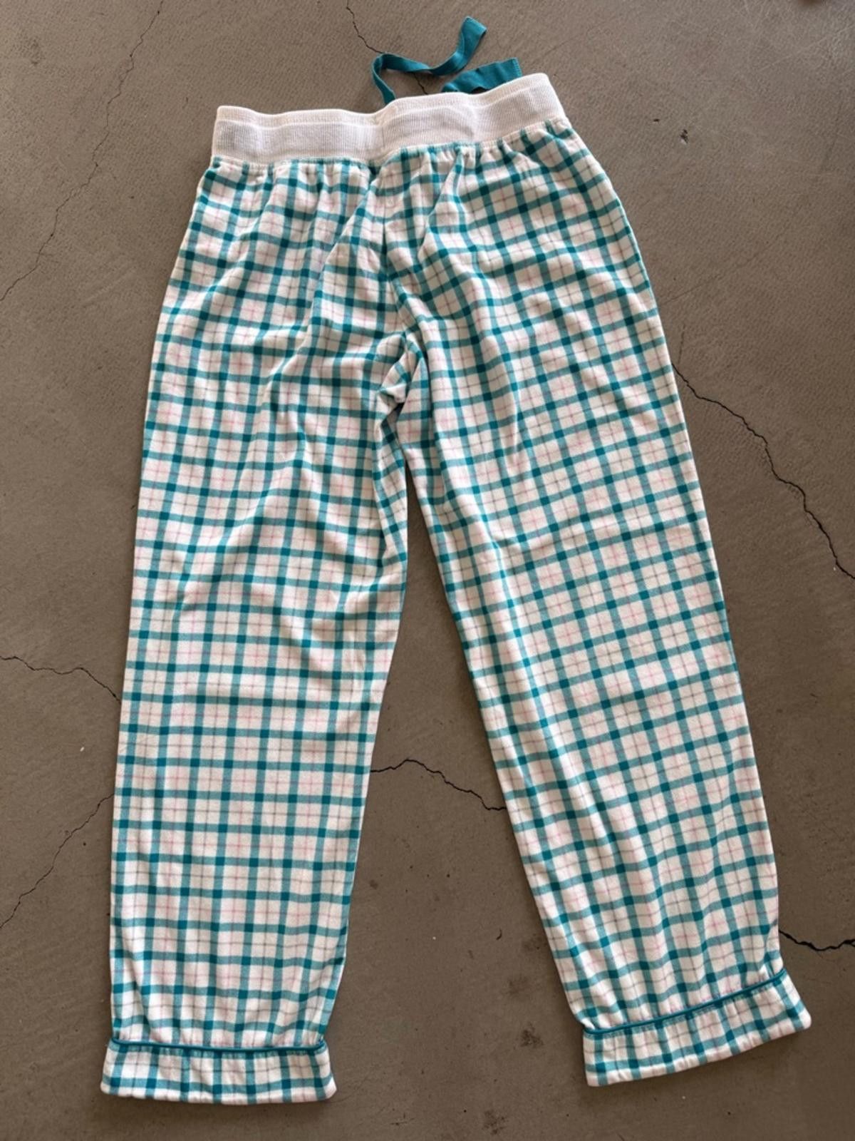 Nautica Nautica / Plaid Fleece Pajama Pants / White Teal Size ONE SIZE - 3 Thumbnail