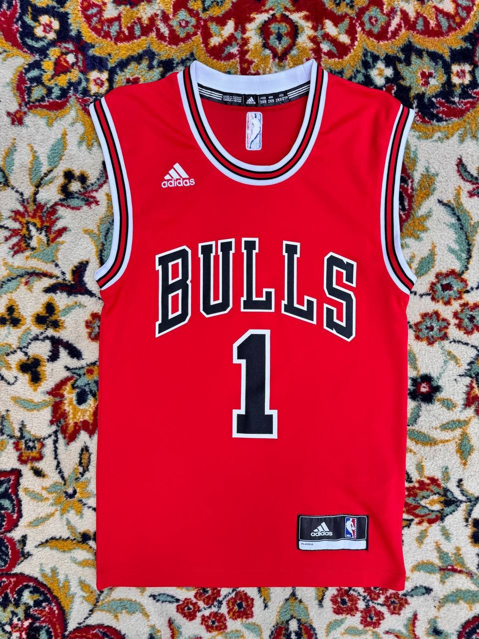 古着 adidas NBA Chicago BULLS VINTAGE CHICAGO BULLS ADIDAS NBA WHITE RED AUTHETIC
