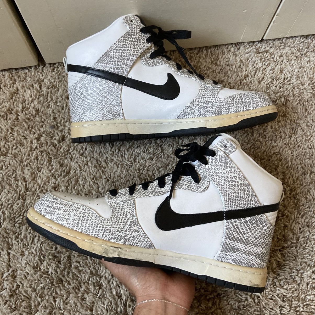 Nike RARE 2013 Nike Dunk High SP Cocoa Snake White 624512-010 Size US 10 / EU 43 - 13 Thumbnail