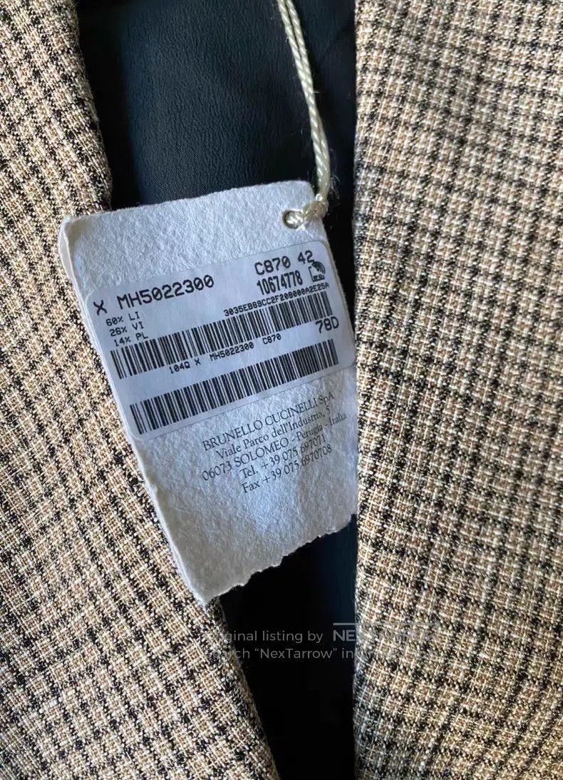 Brunello Cucinelli Brunello Cucinelli Linen suit jacket, linen weave, plaid c Size S / US 4 / IT 40 - 2 Thumbnail