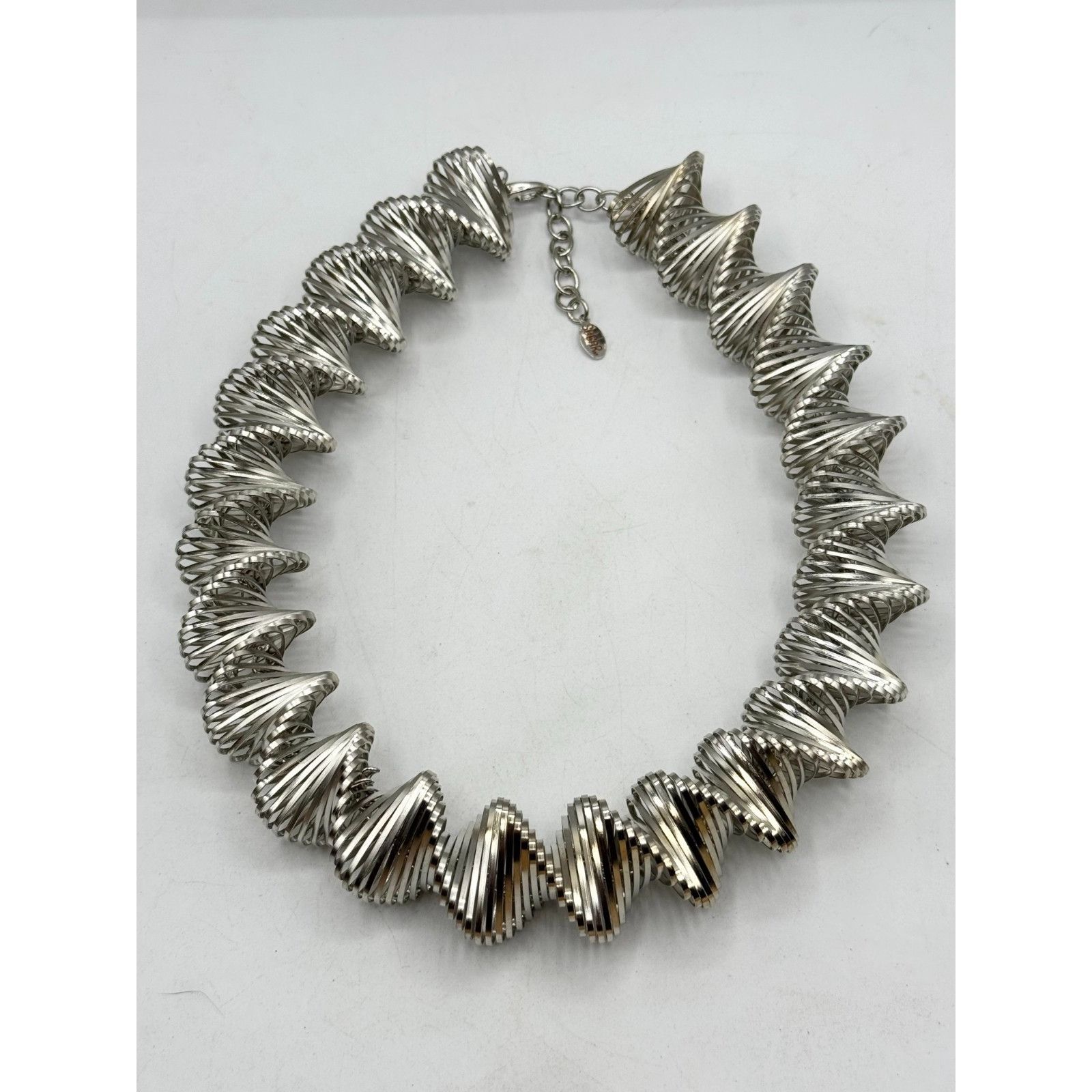 Other Piano wire silver spiral coil stretch collar necklace Size ONE SIZE - 3 Thumbnail