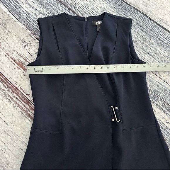 DKNY DKNY Navy Blue Wrap Dress Size S / US 4 / IT 40 - 8 Thumbnail