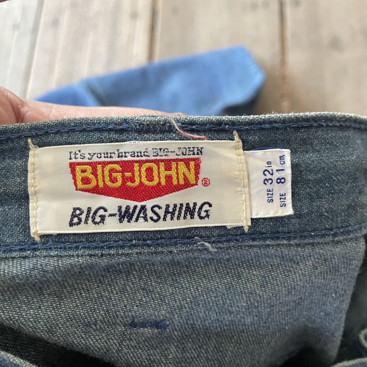 Big John 🔥Vintage 80s Big John Buspants Flare Denim Pants Jeans Size US 31 - 15 Thumbnail
