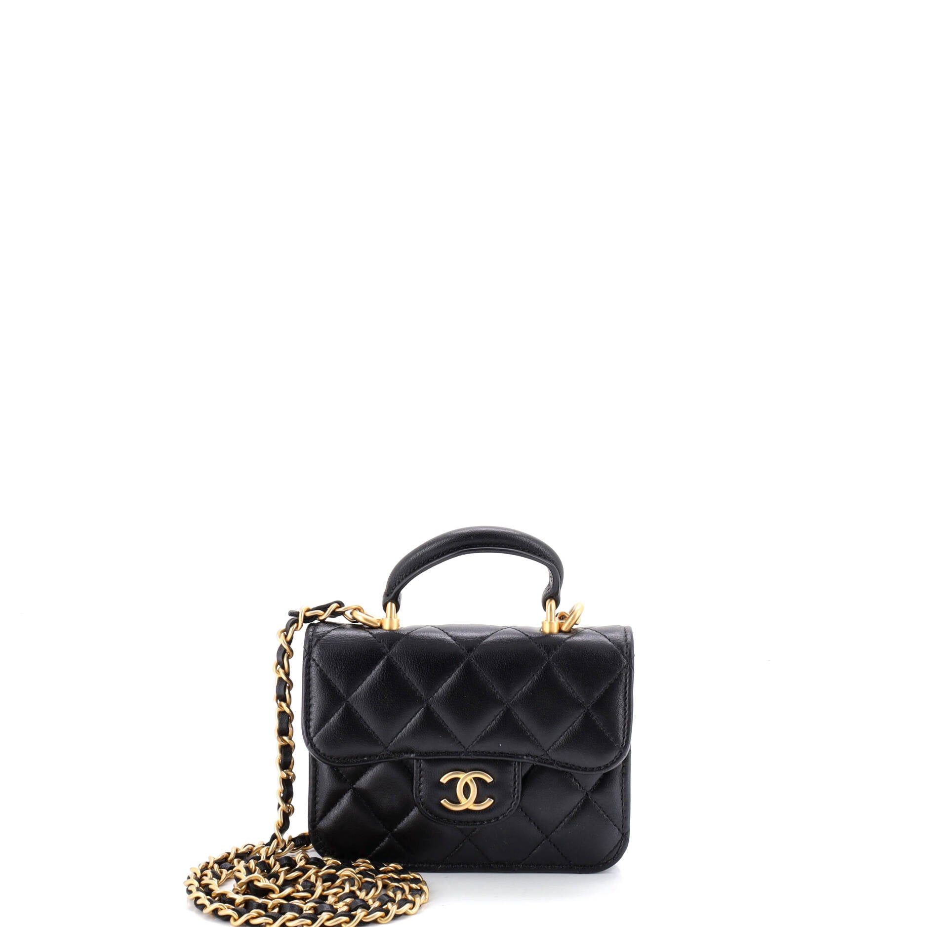 Chanel Top Handle Flap Coin Purse with Chain Size ONE SIZE - 1 Thumbnail