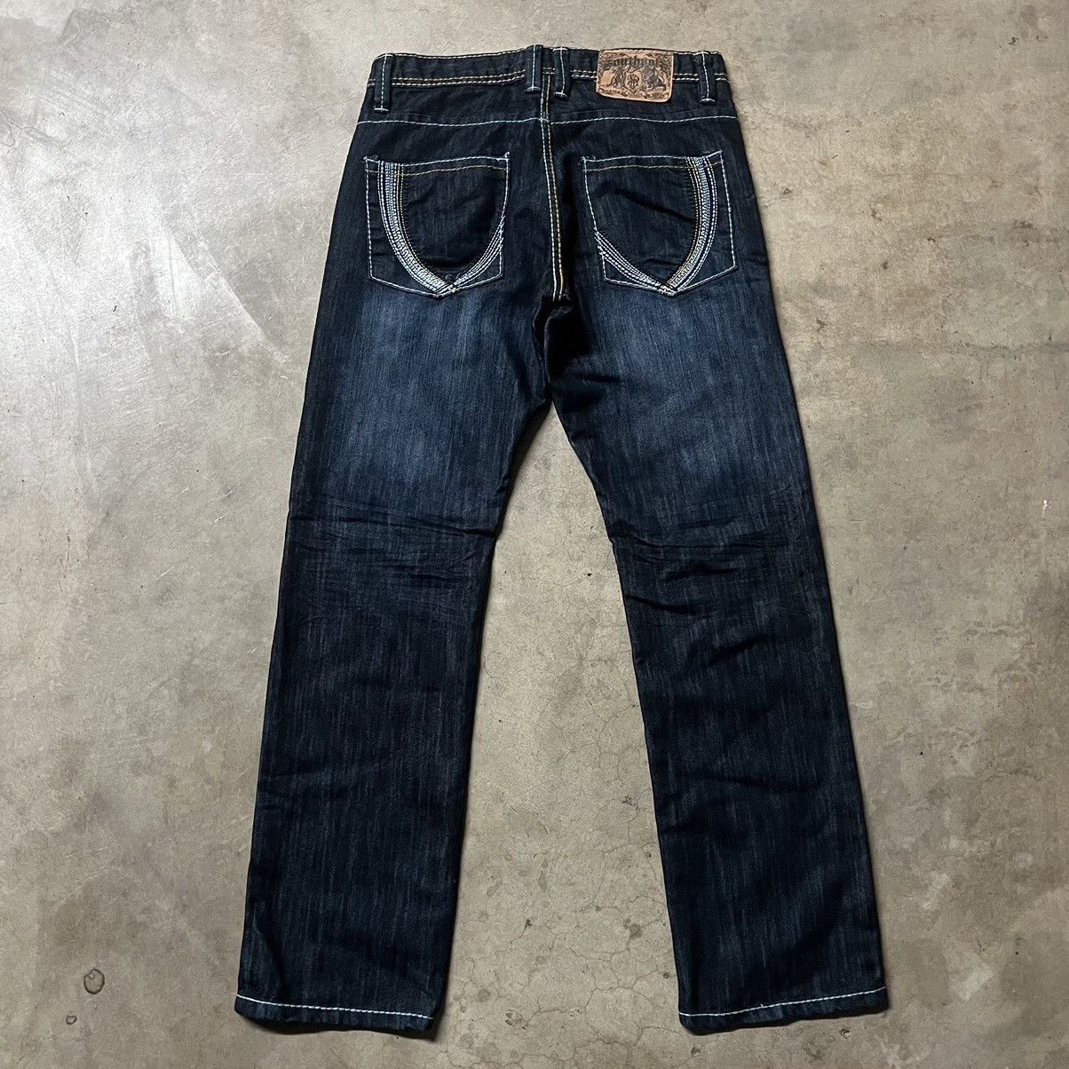 Affliction × JNCO × Southpole Vintage South Pole BAGGY Embroidered Denim Jeans Size US 34 / EU 50 - 1 Thumbnail
