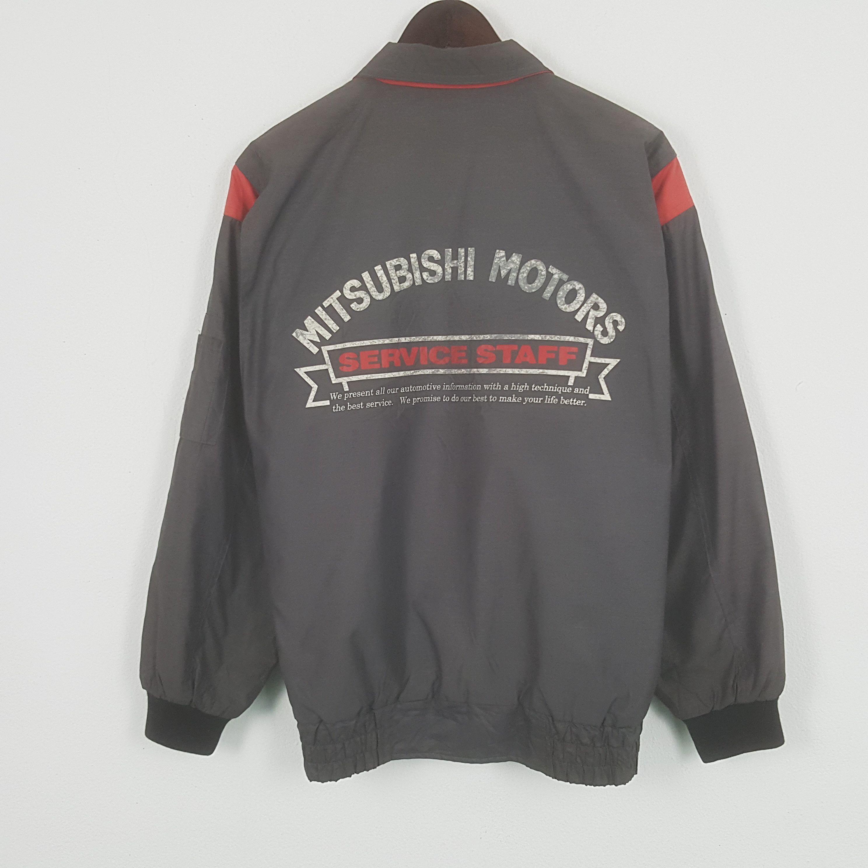 image of Mitsubishi Motors Racing Zipper Jacket in Grey, Men's (Size Large)