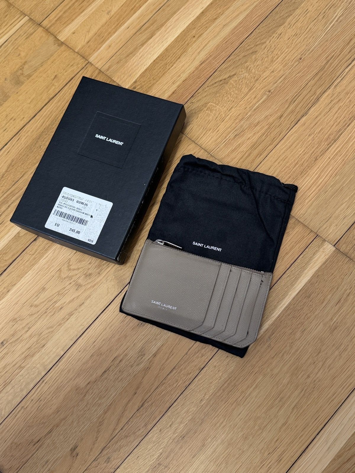 Saint Laurent Paris Saint Laurent Card Holder – Beige Size ONE SIZE - 2 Thumbnail