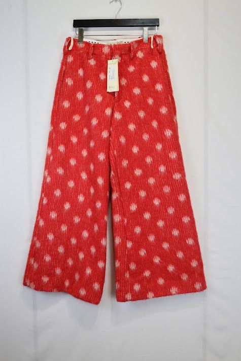 Marni o1rshd1 Tulip Wool Trouser with Brushed Dot in Red Size US 32 / EU 48 - 1 Thumbnail