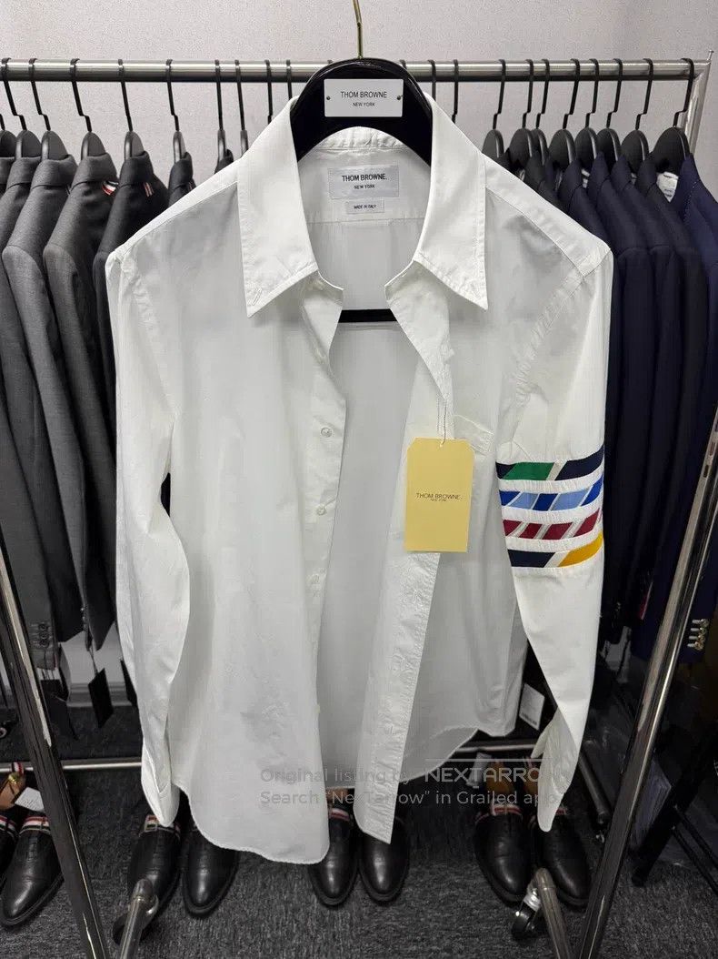 Thom Browne Thom Browne White Shirt Size US L / EU 52-54 / 3 - 1 Thumbnail