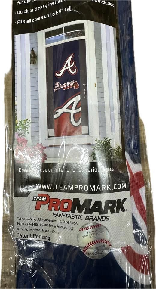 Designer Atlanta Braves Door Banner MLB Size ONE SIZE - 3 Thumbnail