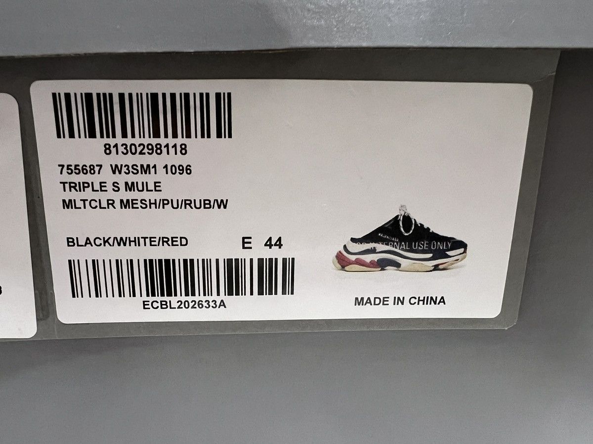 Balenciaga Balenciaga OG 2017 Edition Triple S Mules Size US 11 / EU 44 - 2 Thumbnail