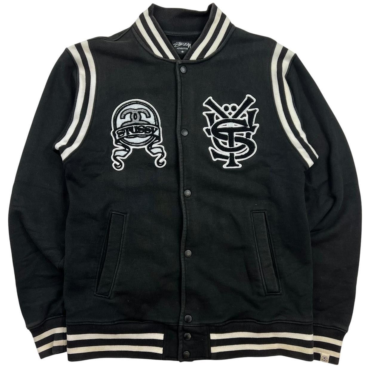 Stüssy 35th Anniversary Varsity Jacket Stussy 35th IST Milano Chapter International Black Varsity Jacket