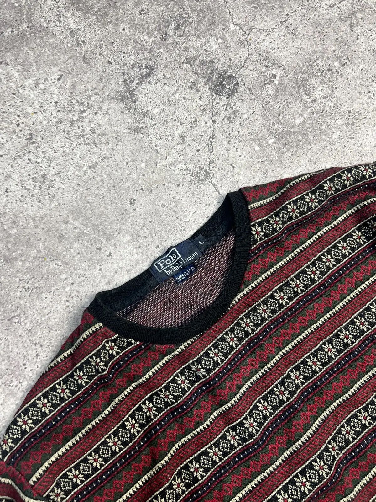 Polo Ralph Lauren × RRL Ralph Lauren × Vintage Vintage Y2K Polo Ralph Lauren Wool Sweater nova check Size US M / EU 48-50 / 2 - 5 Thumbnail