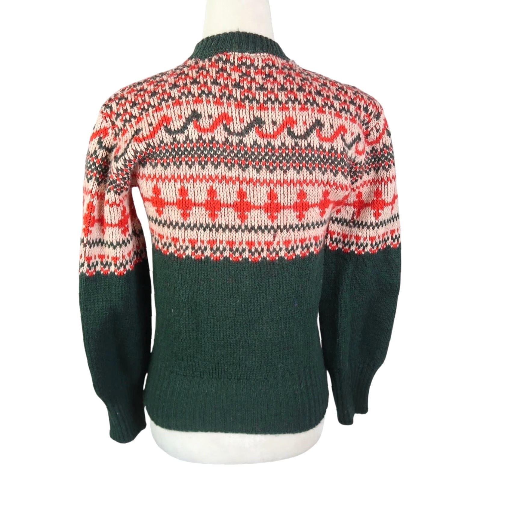 Vintage VINTAGE Pilgrim Sweater Fair Isle Nordic Wool Crew Neck Long Sleeve Women S Size S Green Red Pattern Winter Fall Size S / US 4 / IT 40 - 4 Thumbnail