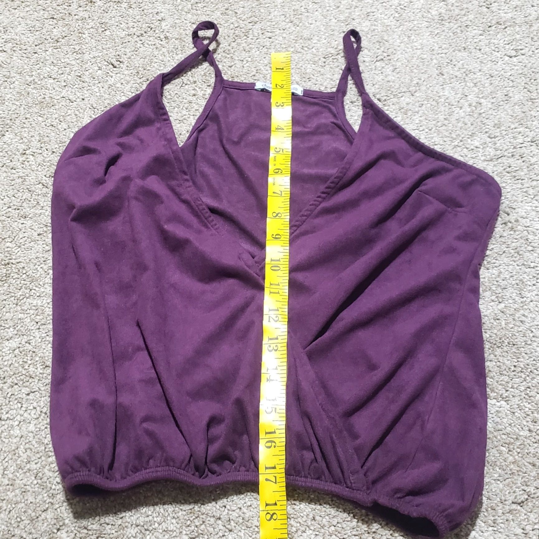 Vintage VINTAGE Charlotte Russe Shirt Women XS Purple Cropped Spaghetti Strap Tank Top Open Strap Small Women Shirt Size S / US 4 / IT 40 - 5 Thumbnail