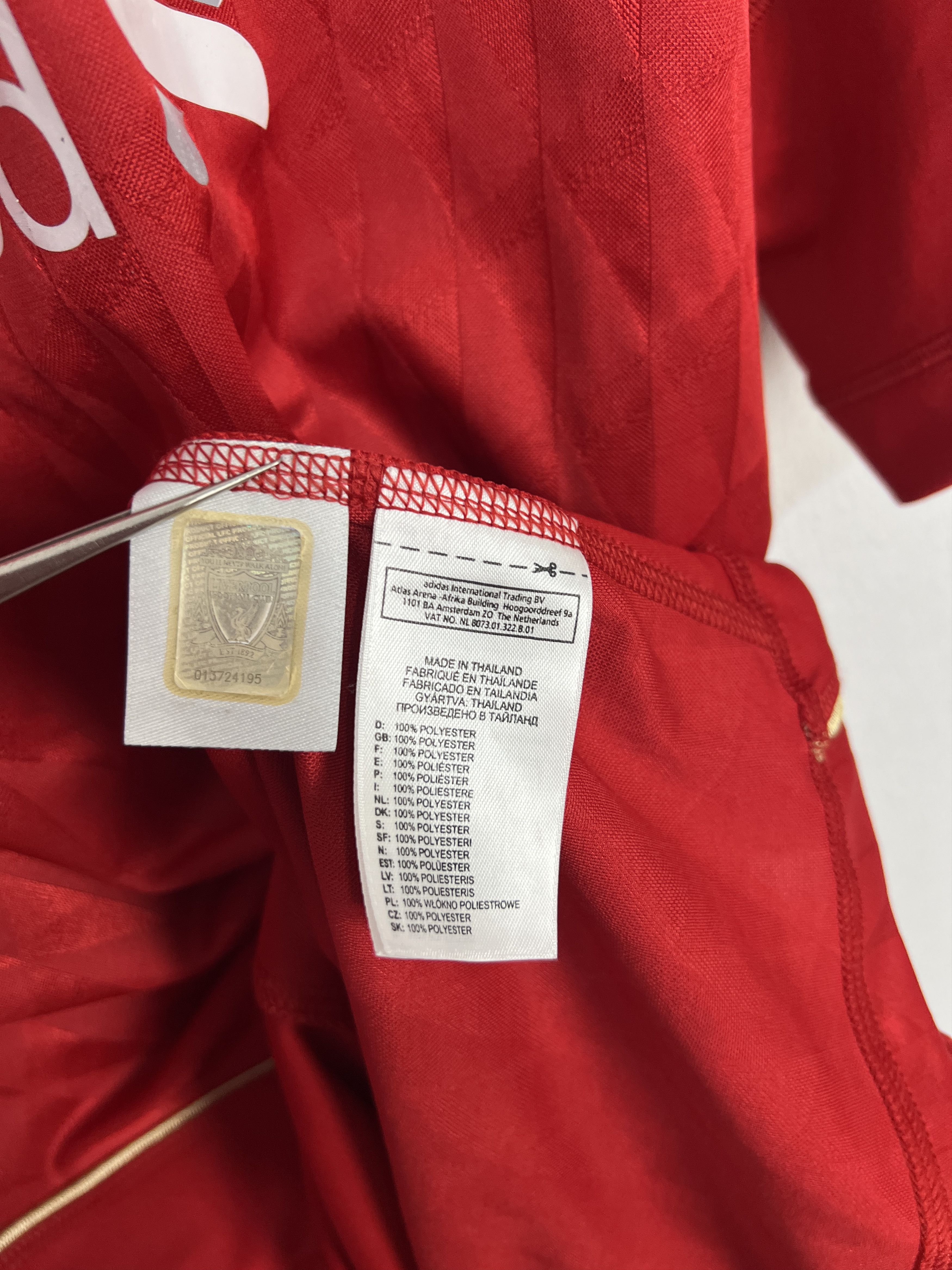 Adidas Liverpool Home football shirt 2010 Soccer Adidas Red Jersey Size US XXL / EU 58 / 5 - 9 Thumbnail