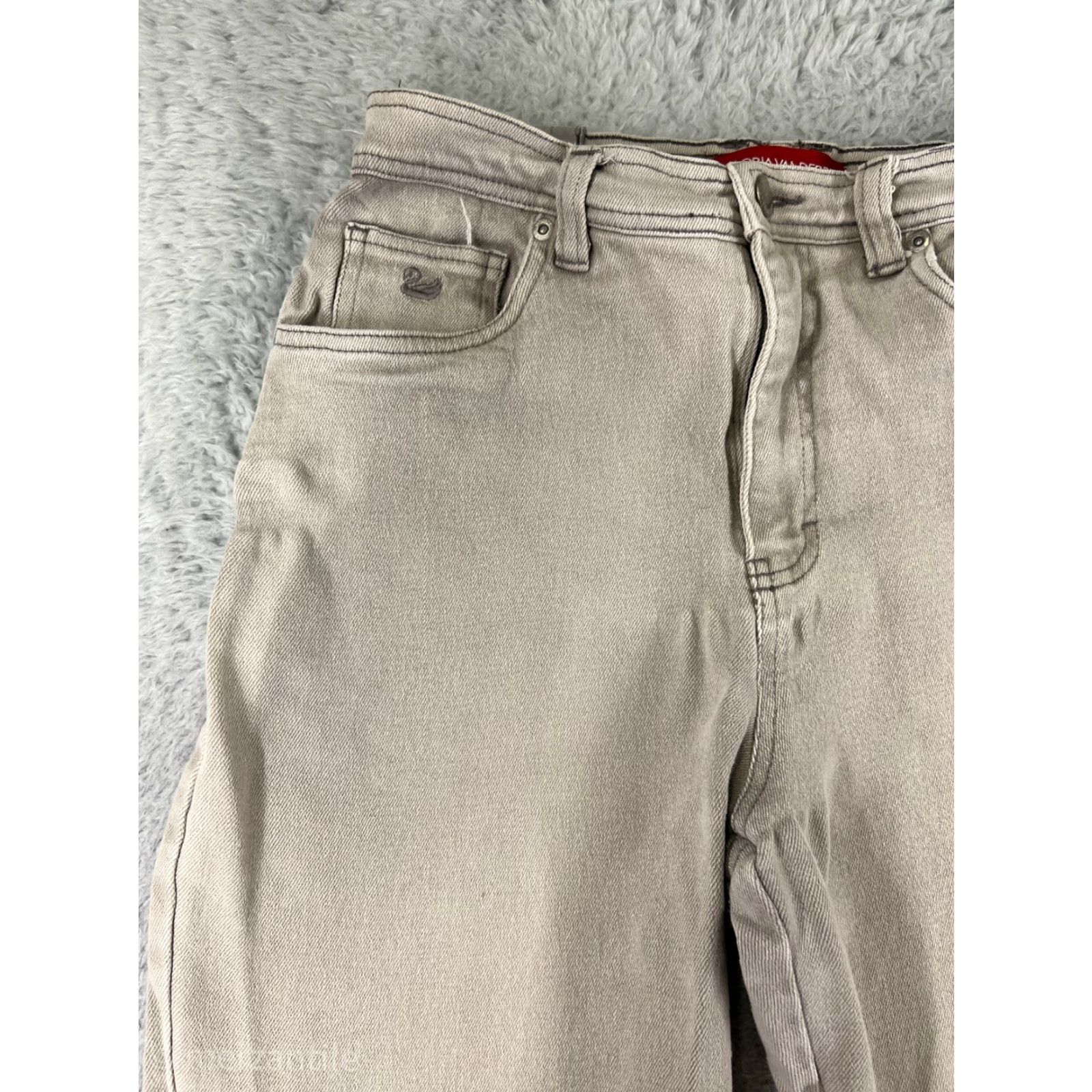 Gloria Vanderbilt Gloria Vanderbilt Jeans Women's 6 Beige Denim Straight Mid Rise 5-Pocket Stretch Womens Size 28" / US 6 / IT 42 - 7 Thumbnail