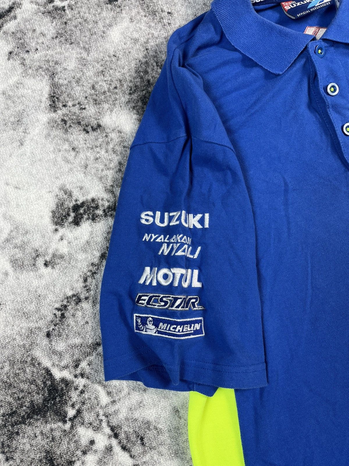 Other Suzuki Ecstar MotoGP Team Polo Shirt Blue Racing Logo Size US L / EU 52-54 / 3 - 7 Thumbnail