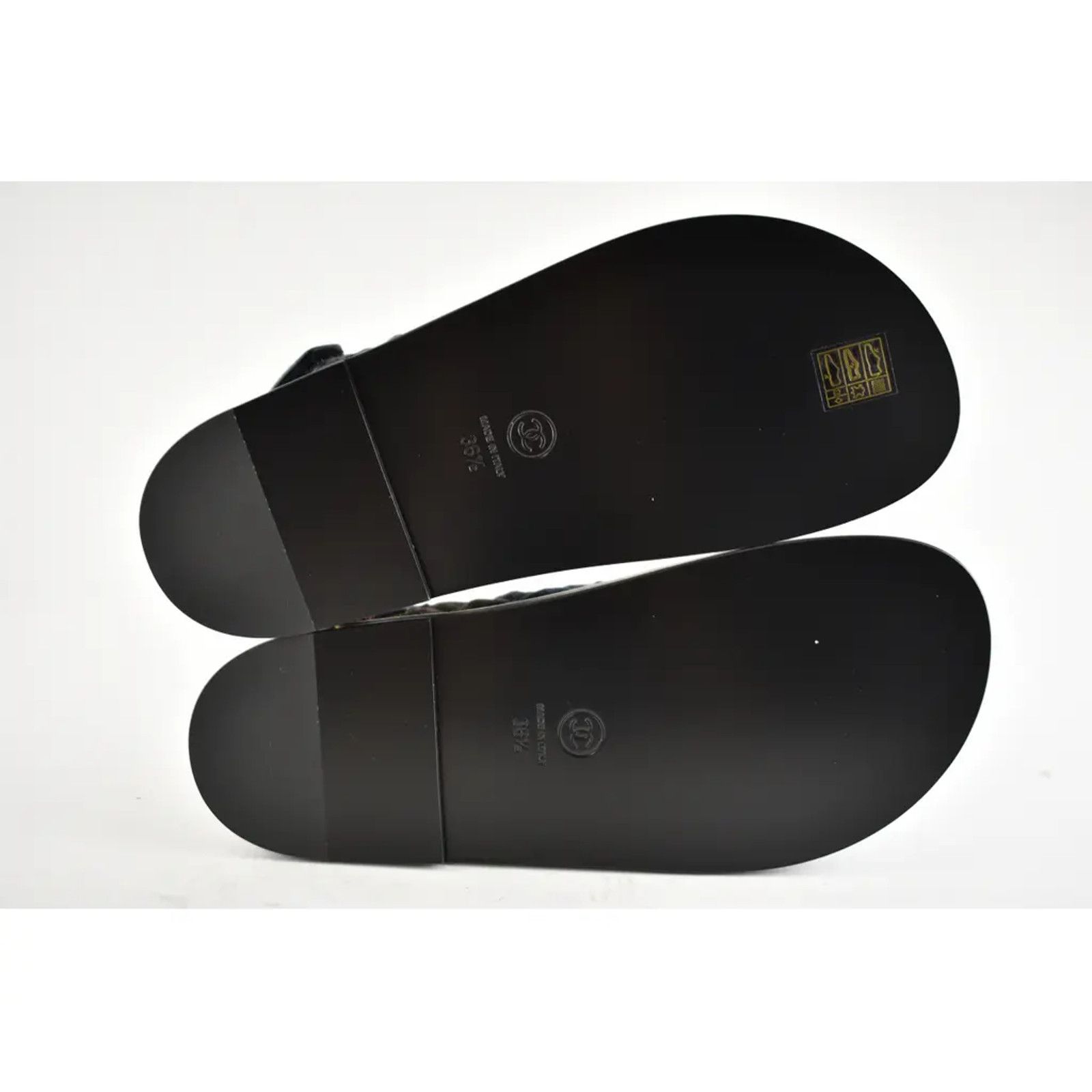 Chanel Chanel 21A Black Denim Graffiti CC Logo Mule Slide Strap Size US 6.5 / IT 36.5 - 12 Thumbnail