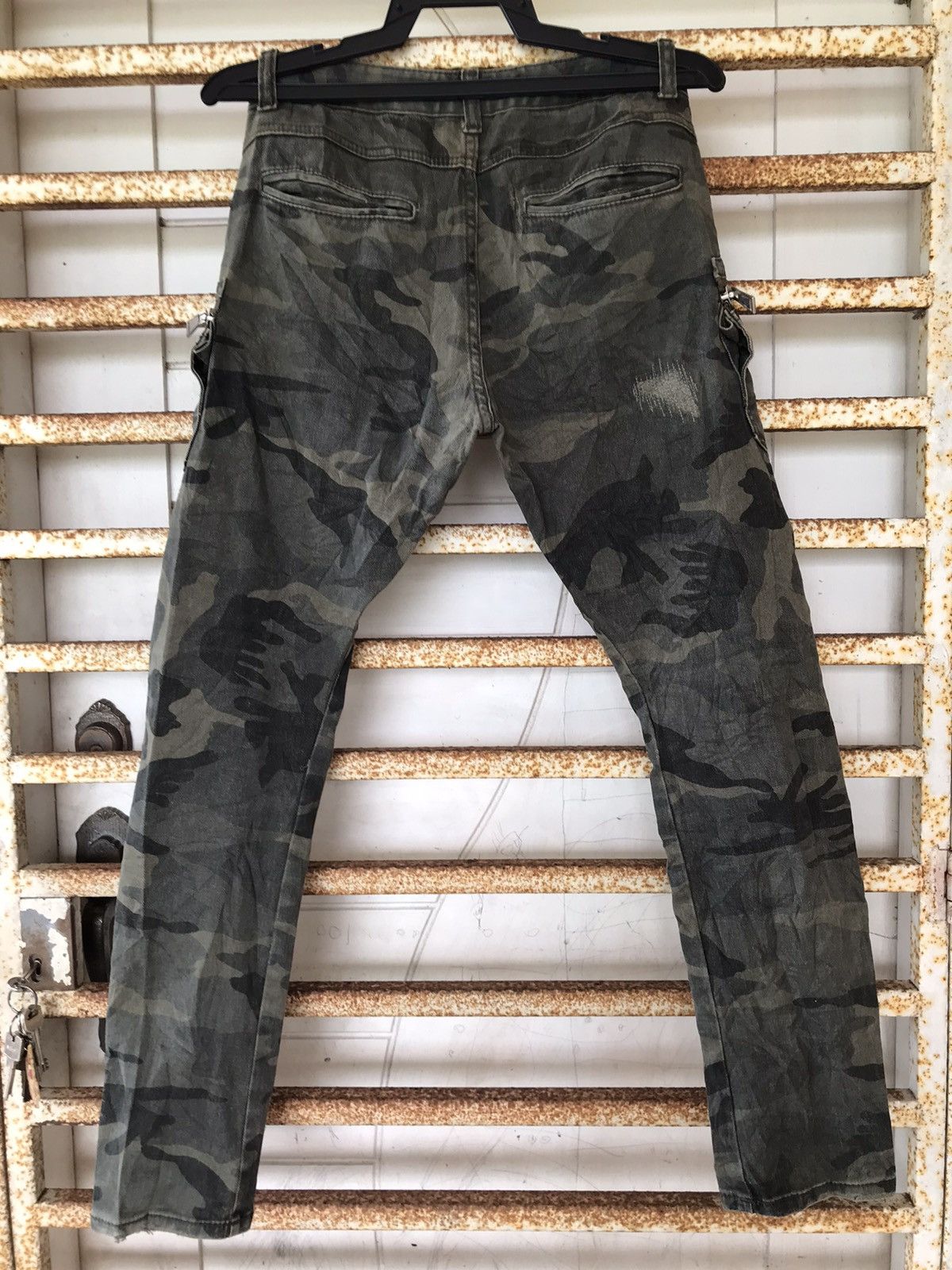 Japanese Brand × Seditionaries Japanese Camo Bondage Zipper Cargo Pants 3D Pockets Utility Size US 29 - 3 Thumbnail