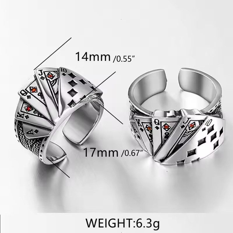 Other Cool Playing Card Finger Ring Size ONE SIZE - 2 Thumbnail