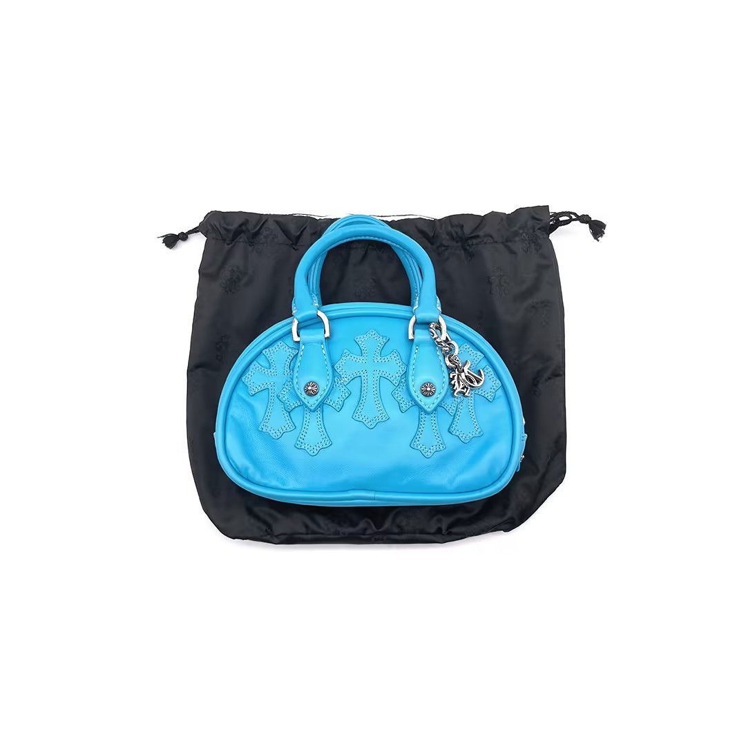 Chrome Hearts Chrome Hearts Blue Leather Cross Patch Mini Gym Bag Size ONE SIZE - 4 Thumbnail