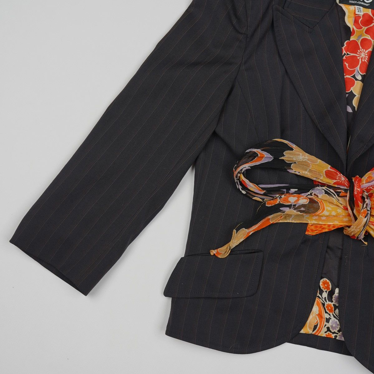 Dolce & Gabbana Dolce Gabbana Wool Striped Suit With Silk Blazer Pants Size M / US 6-8 / IT 42-44 - 10 Thumbnail
