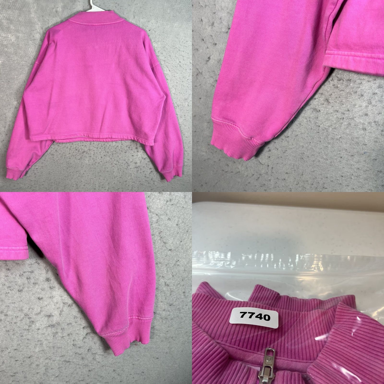 Victoria's Secret Victoria's Secret PINK 1/2 Zip Cropped Sweatshirt Adult Large Pink Activewear Womens Size L / US 10 / IT 46 - 8 Thumbnail