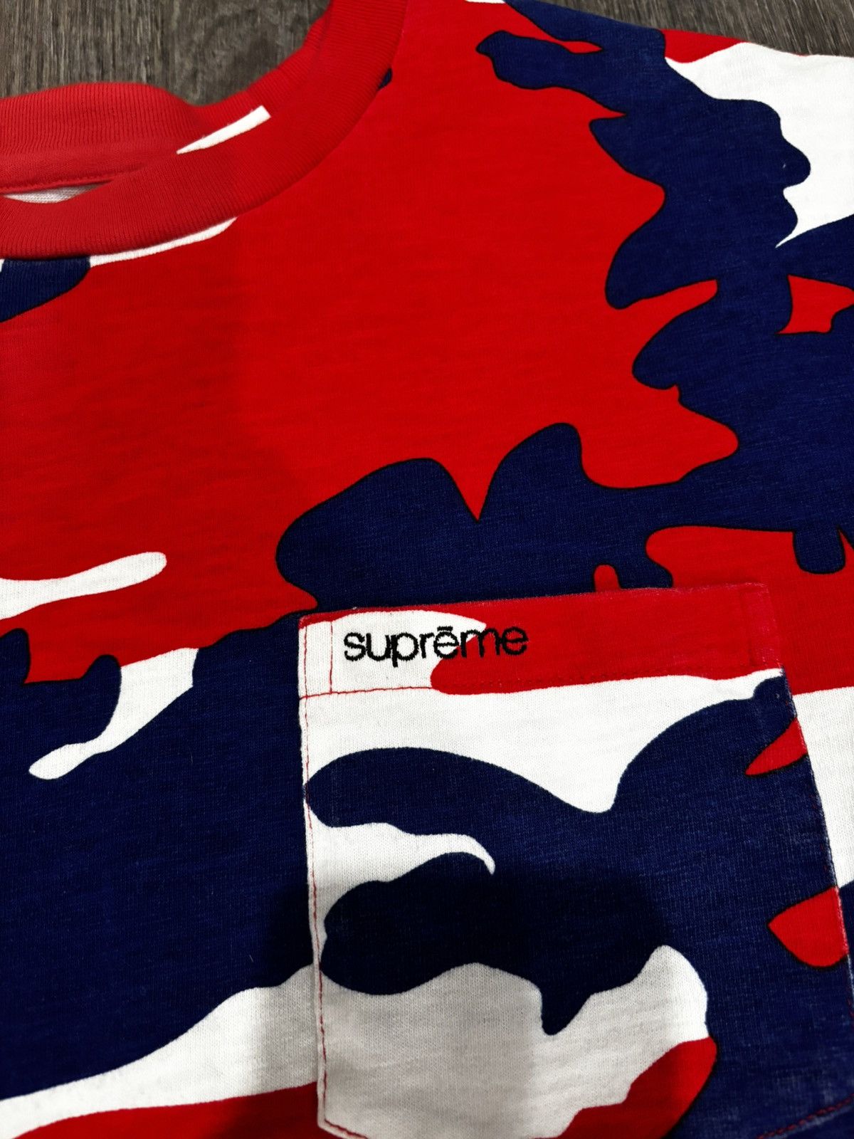 Supreme Supreme Red Camo Pocket Tee Size US L / EU 52-54 / 3 - 2 Thumbnail